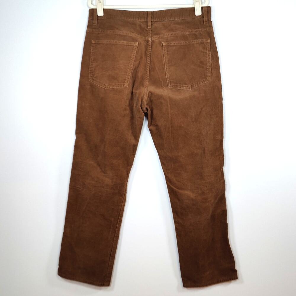 UNIQLO U Corduroy Straight Leg Pants Brown 33 Men's Women's Unisex - Picture 4 of 8